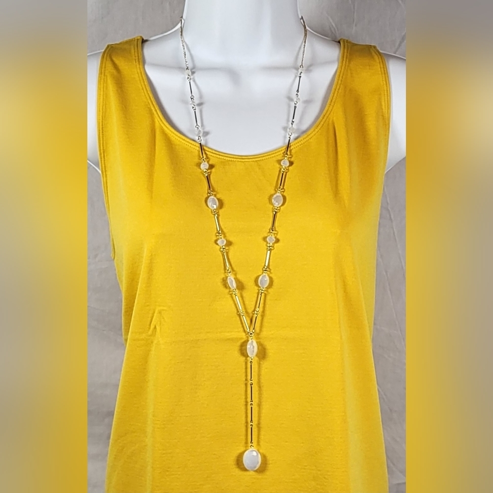 CATO Opalescent Oval Beaded Necklace and Drop Earrings Set / Pierced - Picture 2 of 5